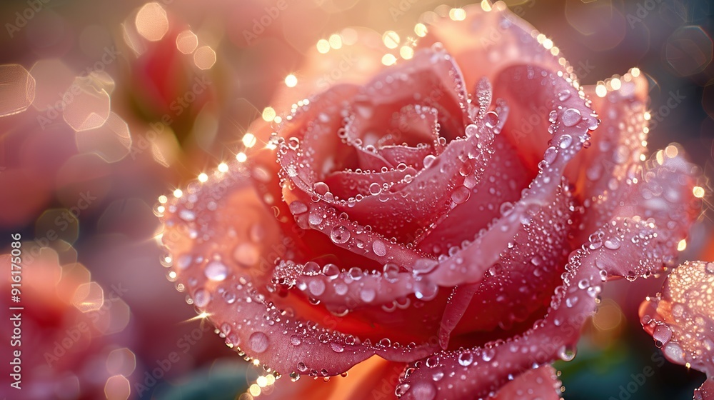 Canvas Prints a single dew-covered rose