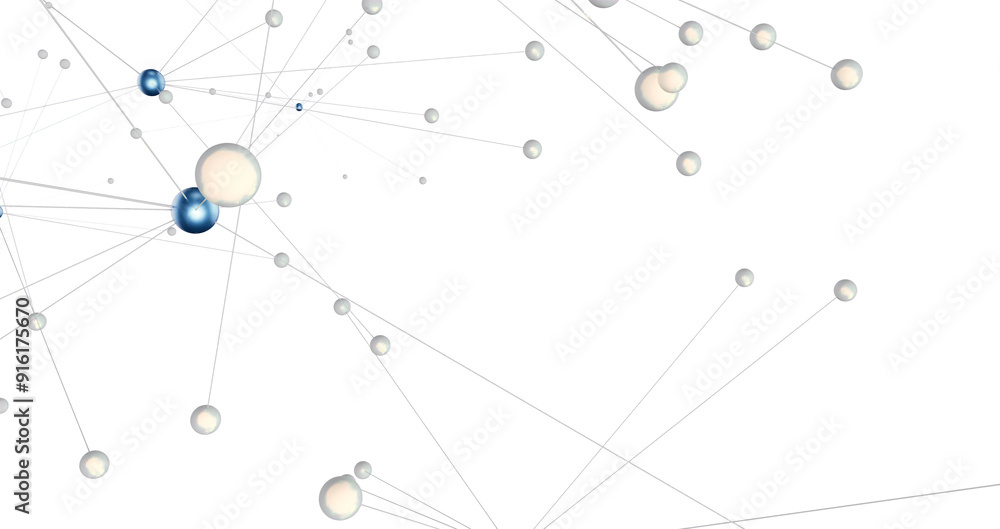Leinwandbilder Abstract network of physical devices on the Internet using a network connection