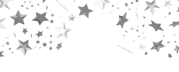 sparkling Christmas confetti falling isolated on white