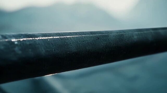 A tight shot of an Ashigarus yari highlighting its sharpness and deadly capabilities in combat.