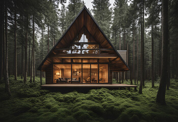 modern wooden house