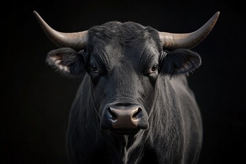 Naklejka premium Black Bull Portrait