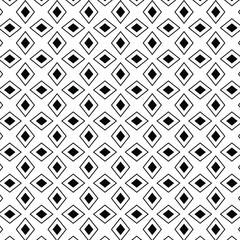 Seamless black and white diamond grid pattern.	