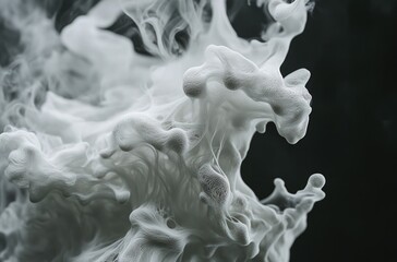 Fototapeta premium Abstract White Smoke in a Dark Background
