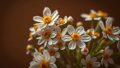 Obraz premium White Flowers with Yellow Centers.