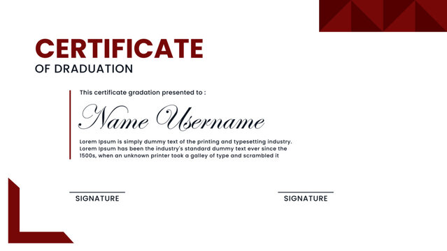 style red template certificate modern - Powered by Adobe