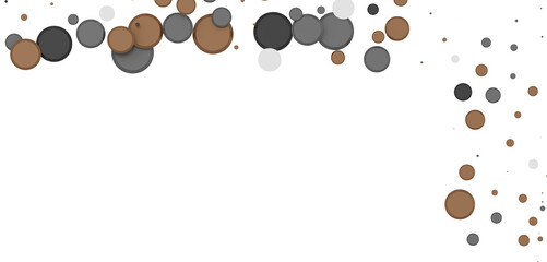 Multicolor confetti abstract background with a lot of falling pieces, isolated on a white background. Festive decorative tinsel element for design