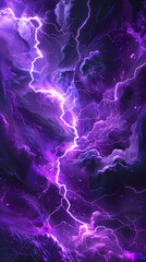 Obraz premium Purple lightning, a spectacular sight in the sky