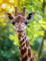 Obraz premium Majestic Giraffe Portrait in Natural Habitat - Wildlife Photography