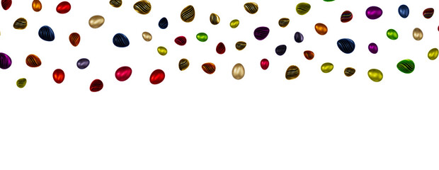 Colorful handmade easter eggs isolated