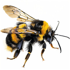 A detailed illustration of a bumblebee showcasing its vibrant colors and intricate features.