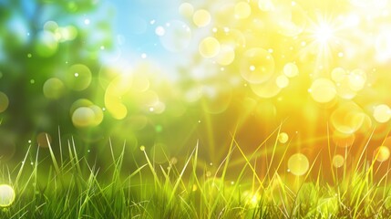 Obraz premium Summer Meadow Sun Rays