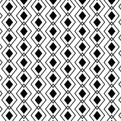 Seamless black and white diamond grid pattern.	