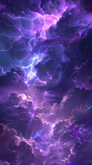 Purple lightning, a spectacular sight in the sky