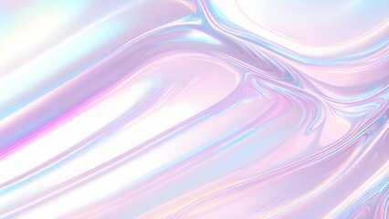 Obraz premium Holographic background seamless trendy iridescent light foil texture. Soft holographic pastel unicorn marble background pattern. Modern pearlescent blurry abstract swirl illustration. 