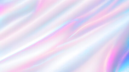 Obraz premium Holographic background seamless trendy iridescent light foil texture. Soft holographic pastel unicorn marble background pattern. Modern pearlescent blurry abstract swirl illustration. 