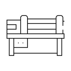 rolling machine line icon vector. rolling machine sign. isolated contour symbol black illustration