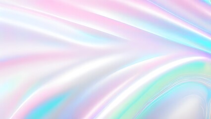 Obraz premium Holographic background seamless trendy iridescent light foil texture. Soft holographic pastel unicorn marble background pattern. Modern pearlescent blurry abstract swirl illustration. 