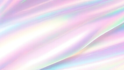Obraz premium Holographic background seamless trendy iridescent light foil texture. Soft holographic pastel unicorn marble background pattern. Modern pearlescent blurry abstract swirl illustration. 
