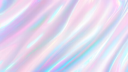 Fototapeta premium Holographic background seamless trendy iridescent light foil texture. Soft holographic pastel unicorn marble background pattern. Modern pearlescent blurry abstract swirl illustration. 