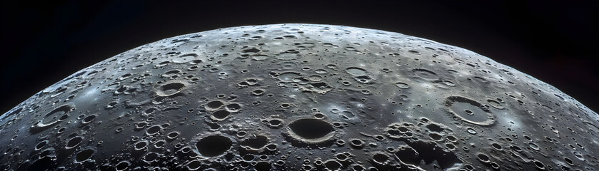 Close-up View of the Moon's Surface - Photo