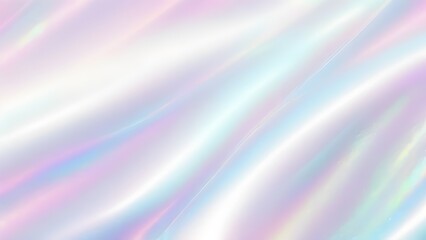 Holographic background seamless trendy iridescent light foil texture. Soft holographic pastel unicorn marble background pattern. Modern pearlescent blurry abstract swirl illustration.	
