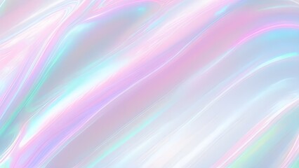 Obraz premium Holographic background seamless trendy iridescent light foil texture. Soft holographic pastel unicorn marble background pattern. Modern pearlescent blurry abstract swirl illustration. 