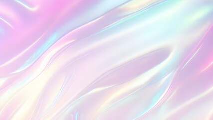 Holographic background seamless trendy iridescent light foil texture. Soft holographic pastel unicorn marble background pattern. Modern pearlescent blurry abstract swirl illustration.	