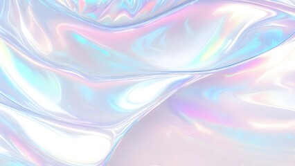Holographic background seamless trendy iridescent light foil texture. Soft holographic pastel unicorn marble background pattern. Modern pearlescent blurry abstract swirl illustration.	