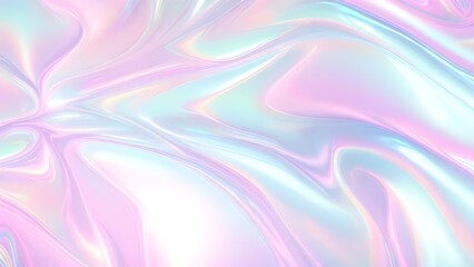 Holographic background seamless trendy iridescent light foil texture. Soft holographic pastel unicorn marble background pattern. Modern pearlescent blurry abstract swirl illustration.	