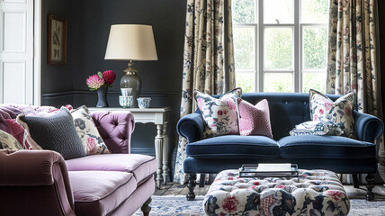 Cottage interior design and country house home decor and furniture, English countryside style interiors idea