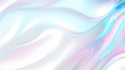 Holographic background seamless trendy iridescent light foil texture. Soft holographic pastel unicorn marble background pattern. Modern pearlescent blurry abstract swirl illustration.	