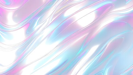 Obraz premium Holographic background seamless trendy iridescent light foil texture. Soft holographic pastel unicorn marble background pattern. Modern pearlescent blurry abstract swirl illustration. 
