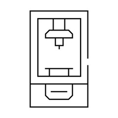 powder for 3d printer line icon vector. powder for 3d printer sign. isolated contour symbol black illustration