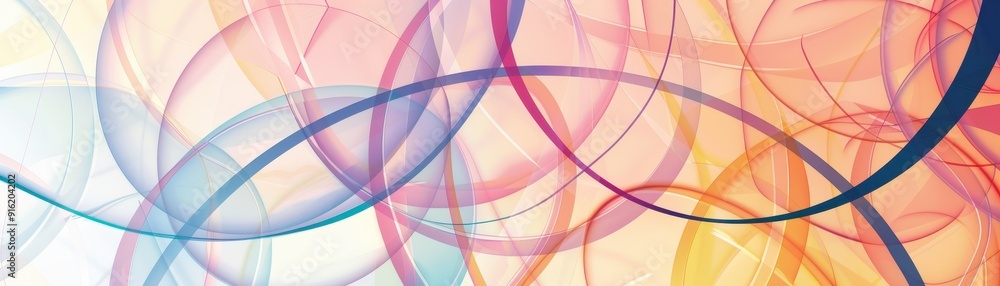 Poster colorful abstract background with overlapping translucent circles in shades of red, blue, yellow, an