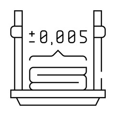 accuracy of 3d printing line icon vector. accuracy of 3d printing sign. isolated contour symbol black illustration