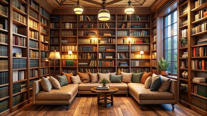 A cozy bookstore filled with shelves of books and comfortable reading nooks, libreria, bookstore, libros, reading