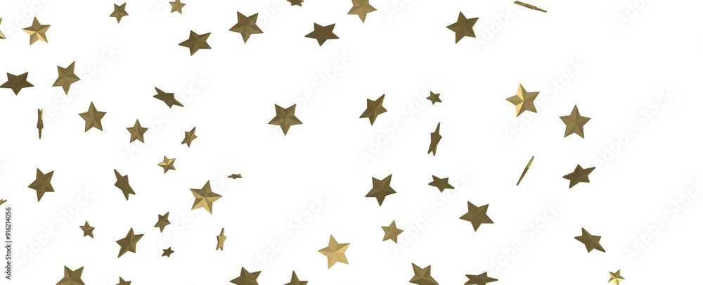 Poster xmas stars - golden stars -