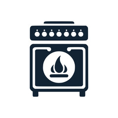 stove kitchen logo vector illustration template design