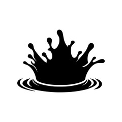 water drop silhouette vector illustration template design