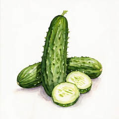 cucumber on white
