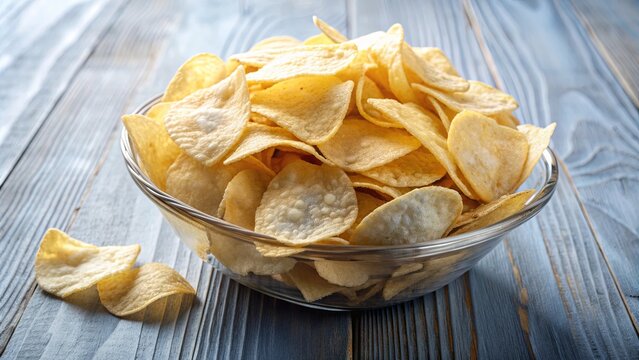 Premium snack featuring YBC Atsugiri luxurious potato chips with French rock salt for a crunchy, thick-cut texture