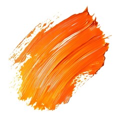 Orange brush strokes watercolor, Generative AI