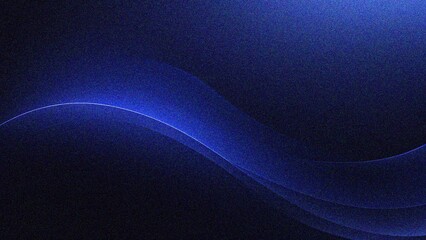 Obraz premium blue abstract gradient background grain texture effect dark vibrant color flow wave copy space