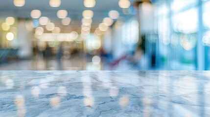 Fototapeta premium Marble Tabletop with Blurred Background