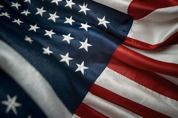 Fototapeta premium american flag in the wind