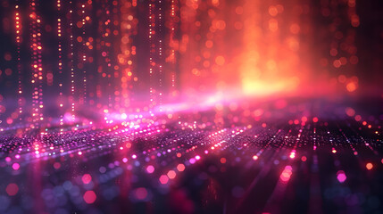 Fototapeta premium Abstract Background with Pink and Orange Lights