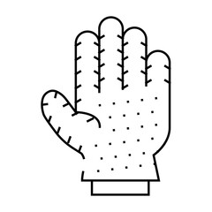 glove groomer line icon vector. glove groomer sign. isolated contour symbol black illustration