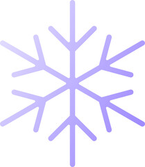 Snow flake icon gradient illustration