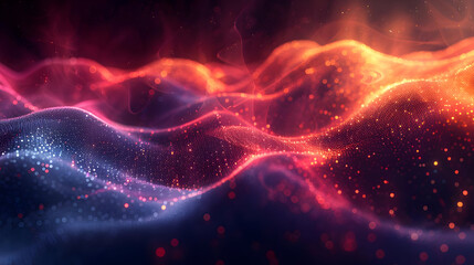 Abstract 3D Background with Red and Blue Sparkles